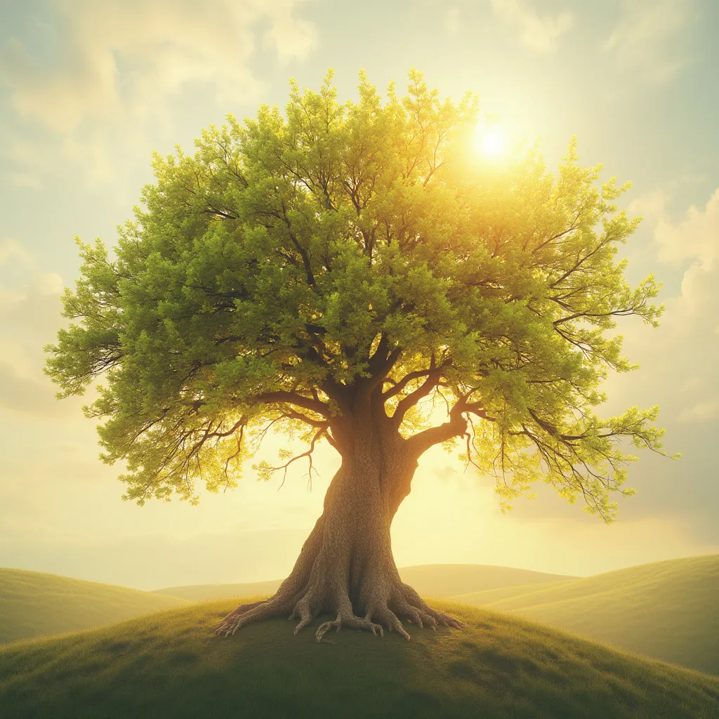 Arbre en pleine croissance symbolisant un développement durable